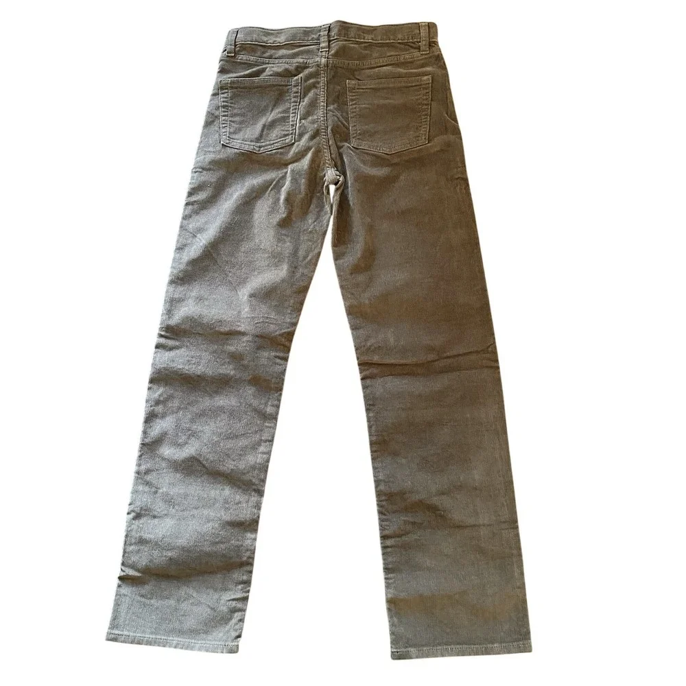 J Crew Crewcuts NWT Boys Straight stretch corduroy pant Raw Umber Brown Size 12